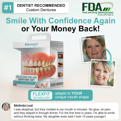 🦷🦷𝗕𝗶𝗸𝗲𝗻𝗱𝗮®🦷 𝗔𝗱𝘃𝗮𝗻𝗰𝗲𝗱 𝗖𝘂𝘀𝘁𝗼𝗺𝗶𝘇𝗲𝗱 𝗙𝘂𝗹𝗹 𝗗𝗲𝗻𝘁𝘂𝗿𝗲 𝗦𝗲𝘁  （✅Clinically backed comfort-fit dentures — Trusted by 8,000+ Australian users for all-day comfort.）