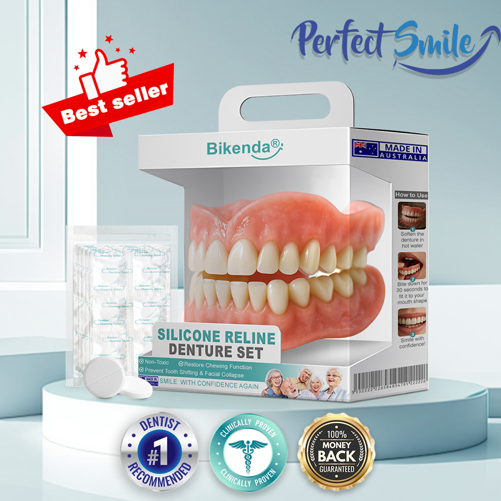 🦷🦷𝗕𝗶𝗸𝗲𝗻𝗱𝗮®🦷 𝗔𝗱𝘃𝗮𝗻𝗰𝗲𝗱 𝗖𝘂𝘀𝘁𝗼𝗺𝗶𝘇𝗲𝗱 𝗙𝘂𝗹𝗹 𝗗𝗲𝗻𝘁𝘂𝗿𝗲 𝗦𝗲𝘁  （✅Clinically backed comfort-fit dentures — Trusted by 8,000+ Australian users for all-day comfort.）